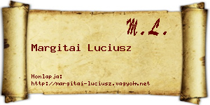 Margitai Luciusz névjegykártya